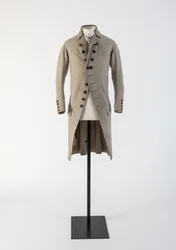Redingote en laine crème pour homme, 1790s
